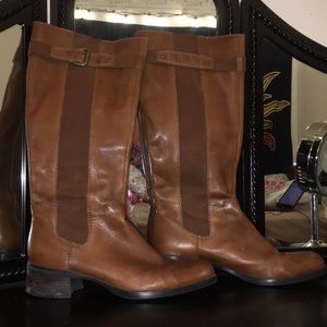 Franco Sarto knee High Flare Out Leather Boot